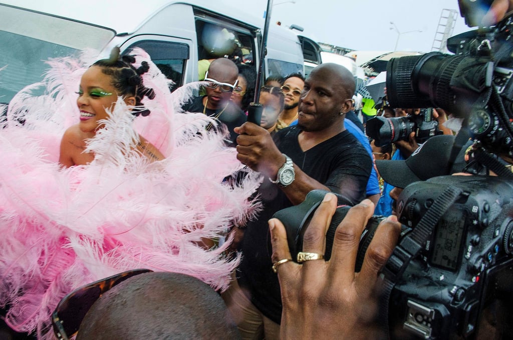 Rihanna's Bantu Knots at Crop Over Festival