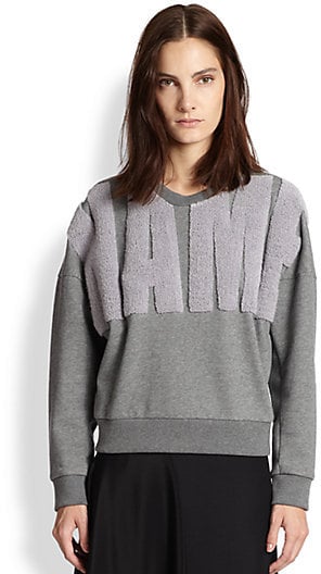 3.1 Phillip Lim Cropped "Name Drop" Sweater