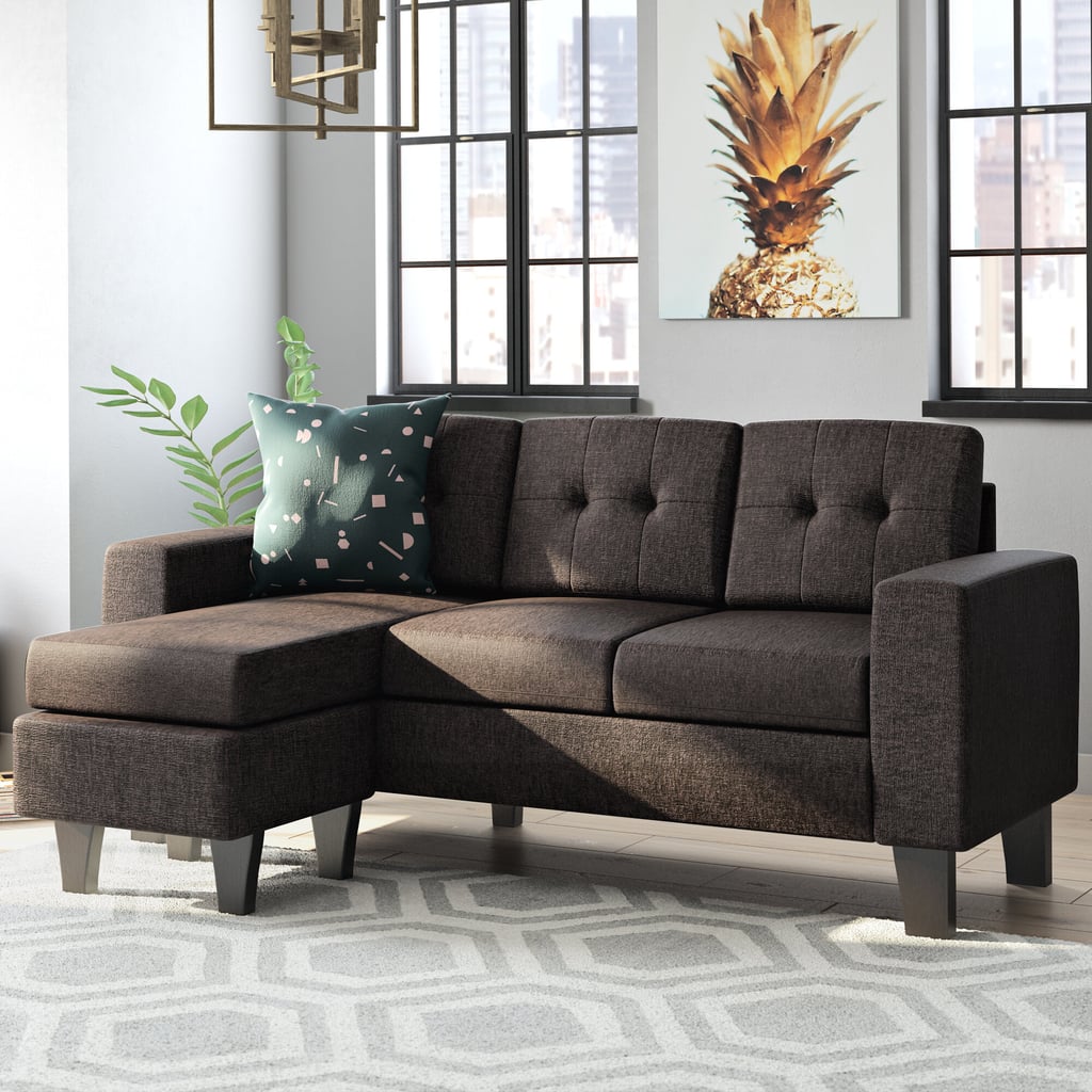 77" Wide Reversible Modular Sofa & Chaise with Ottoman