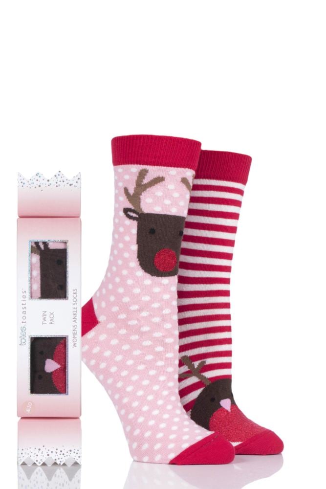 Sockshop Ladies 2-Pair Gift Box Cotton Socks