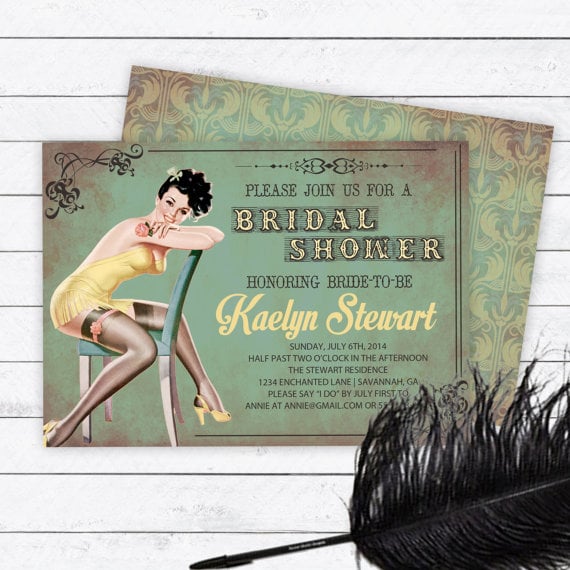 Pinup Bridal Shower Invitations