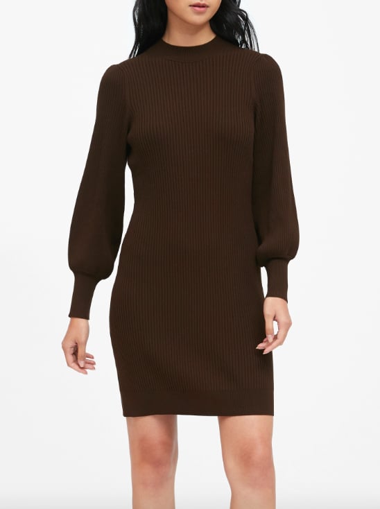 Puff-Sleeve Sweater Dress