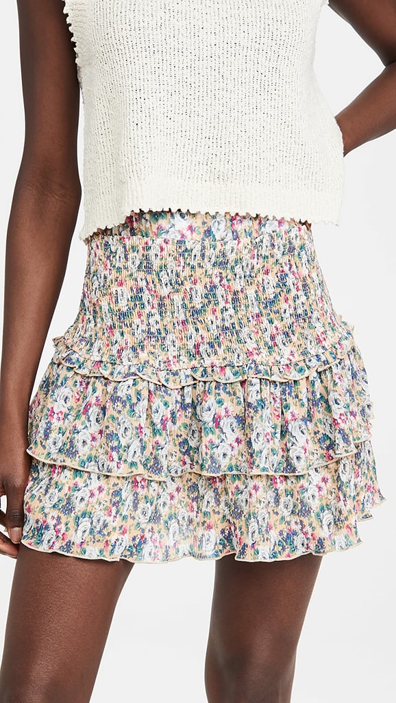 English Factory Floral Pleated Skirt