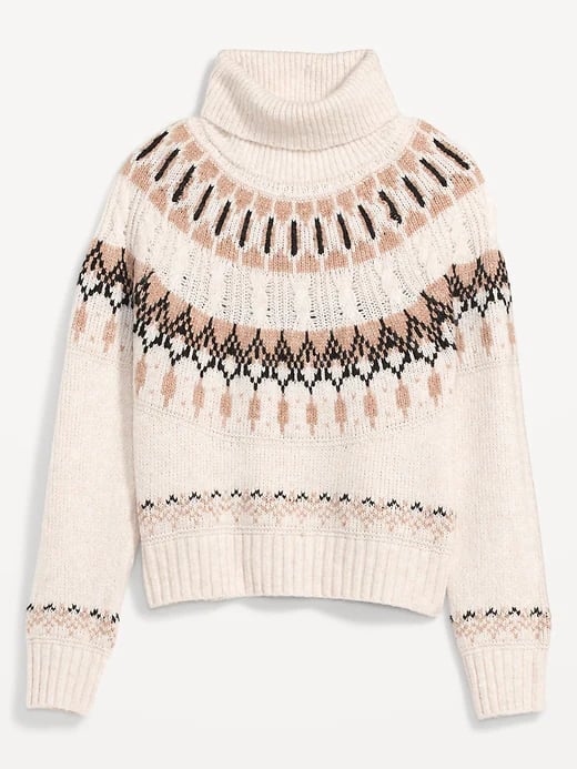 Gifts Under $50: Old Navy Cozy Fair Isle Cable-Knit Turtleneck Sweater