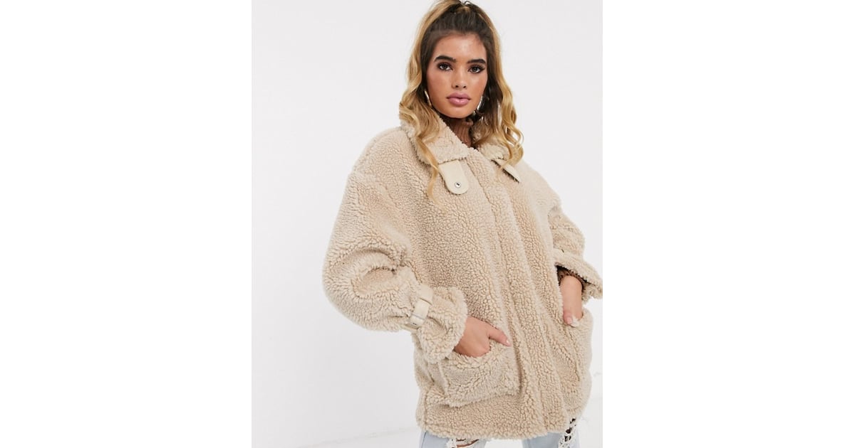 Missguided borg aviator jacket sale