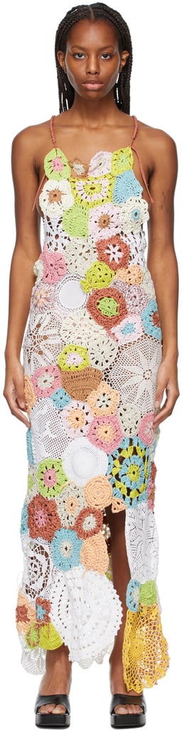 Marco Rambaldi Multicolor Crochet Long Dress