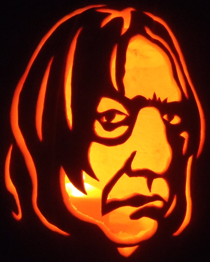 Professor Snape From Harry Potter Pumpkin