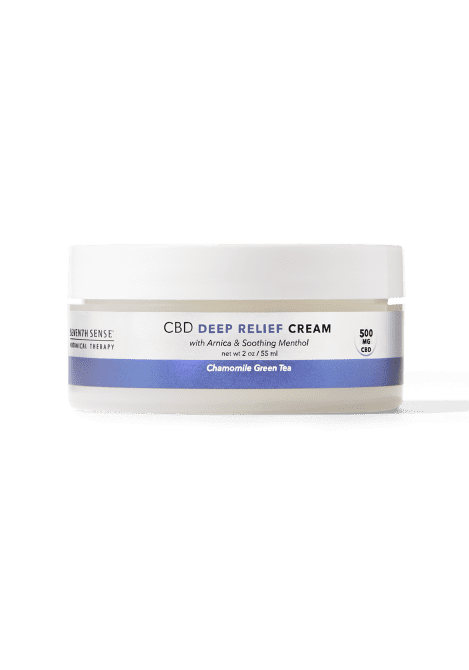 Seventh Sense Hemp-Derived CBD Deep Relief Cream in Chamomile Green Tea