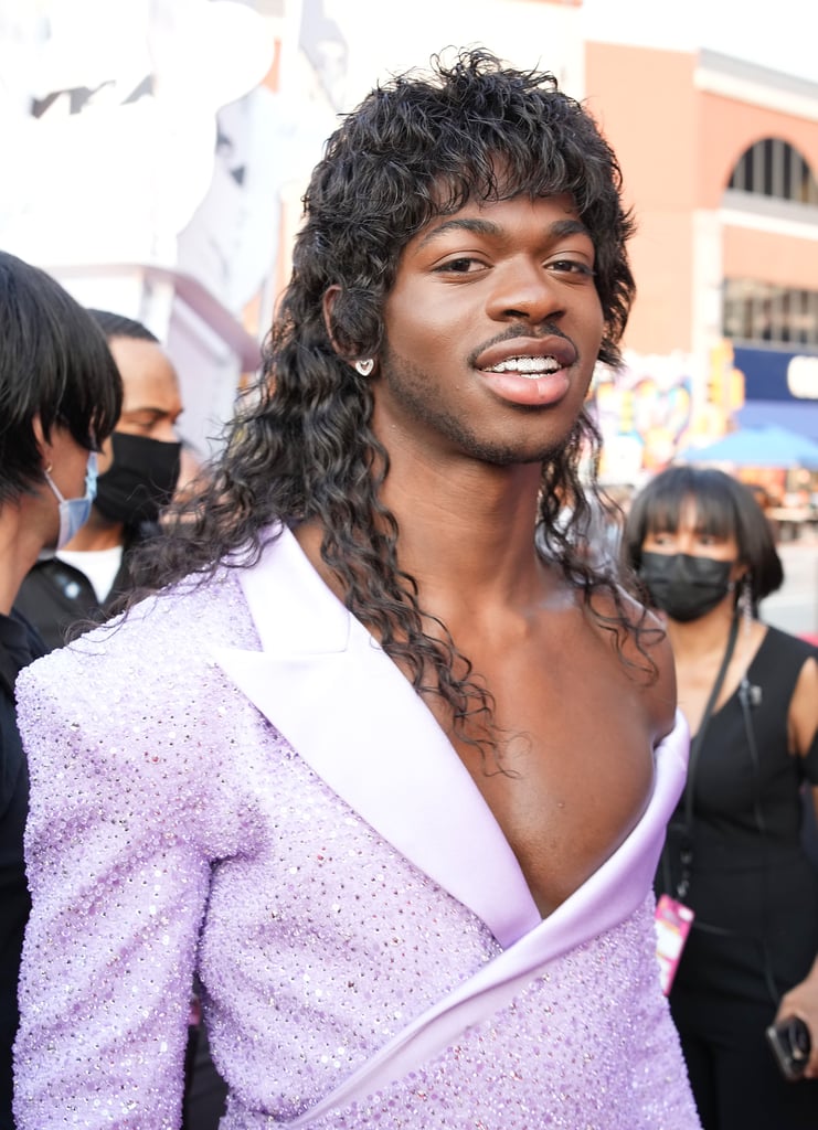 See Lil Nas X's Mullet Hairstyle On the MTV VMAs Red Carpet