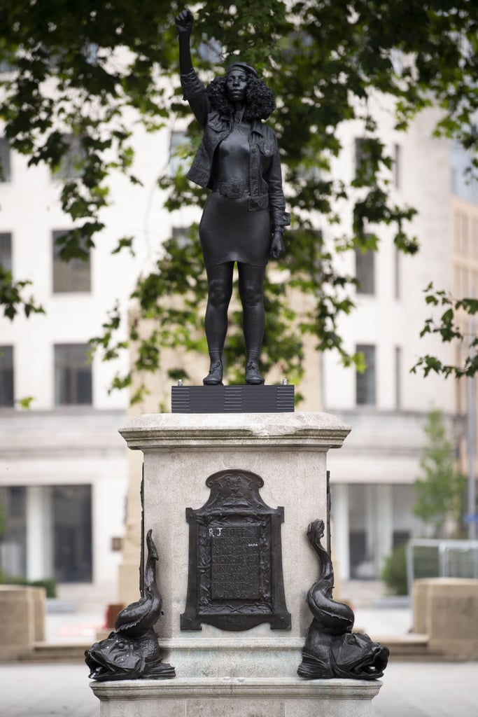 BLM Protestor Jen Reid Replaces Edward Colston Statue