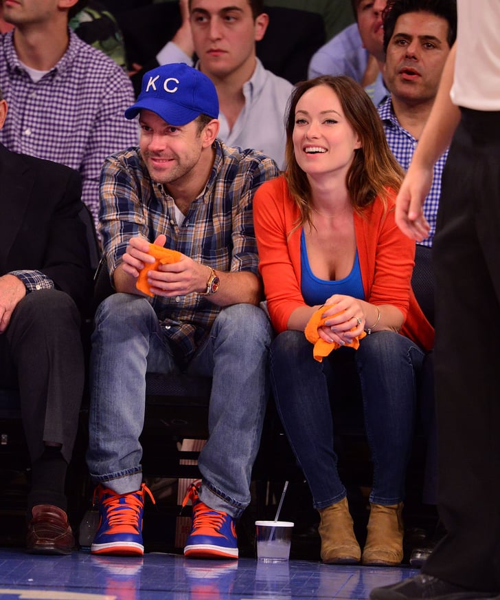 Olivia Wilde showed her pride for the New York Knicks in a blue tank