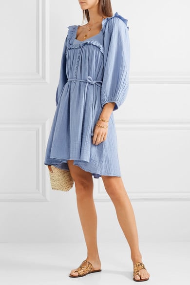 Apiece Apart Va Bene Ruffled Cotton-Crepon Dress