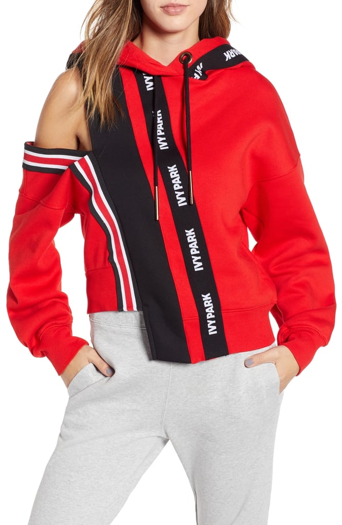Spliced Striped Hoodie