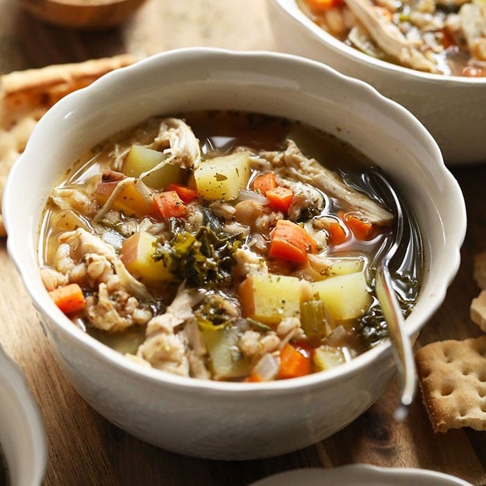 Tuscan Turkey Soup Slow Cooker Boxing Day Recipes POPSUGAR Food UK