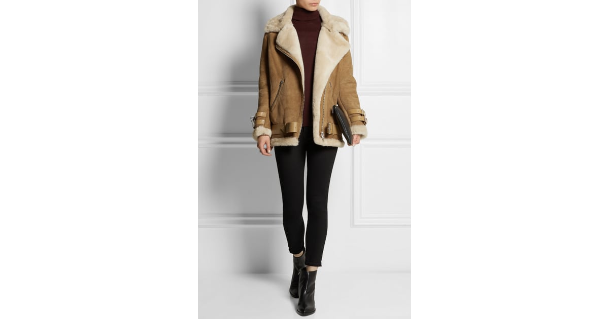 acne shearling biker jacket