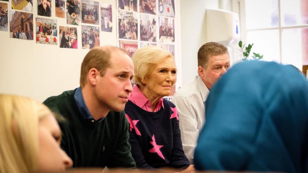 Prince William and Mary Berry at The Passage in London