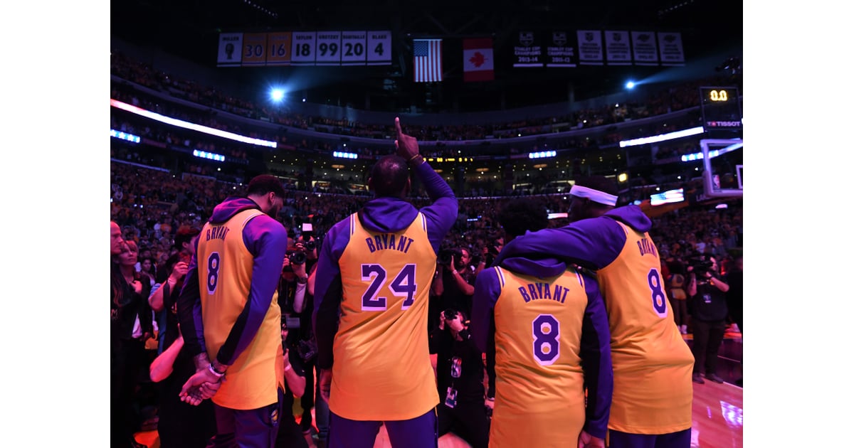 The Lakers Wear Kobe's Jerseys Kobe Bryant Honored at First Lakers