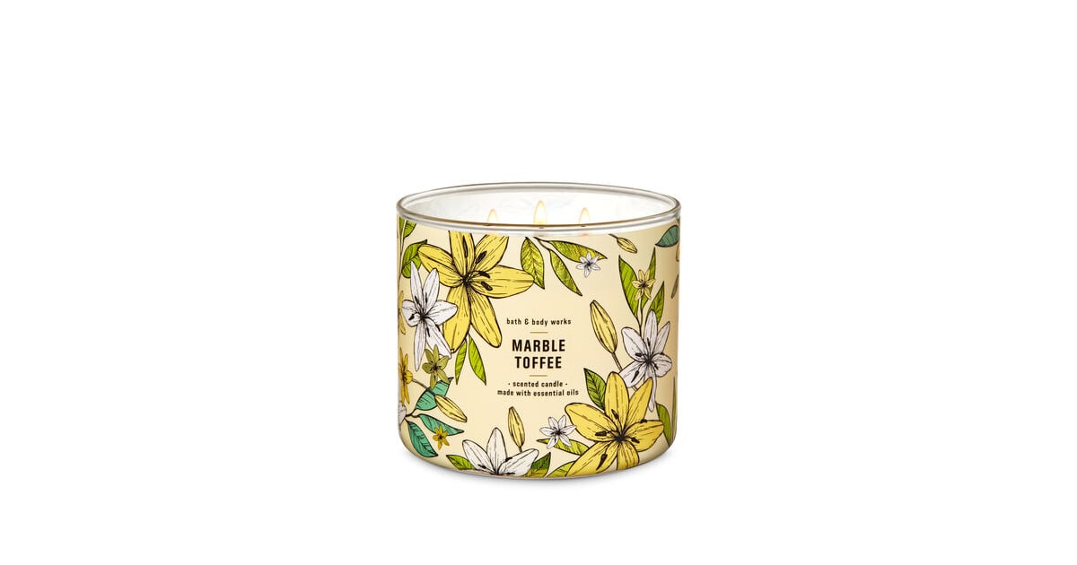 Marble Toffee 3Wick Candle Best New Candles From Bath & Body Works