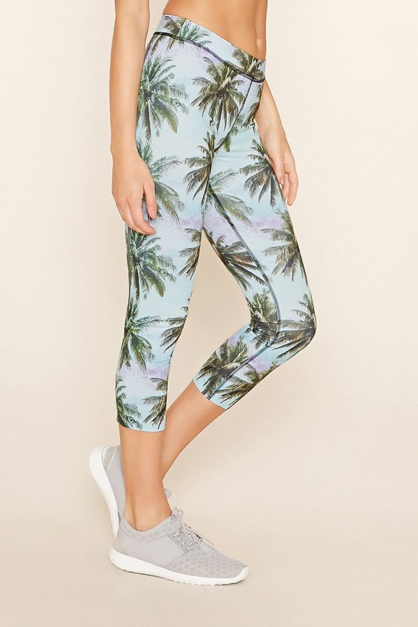 Forever 21 Active Palm Tree Capri Leggings