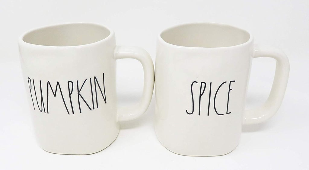 Rae Dunn Pumpkin Spice Ceramic Coffee Tea Mug Set