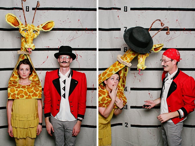 Circus Master and Giraffe Circus Master and Giraffe