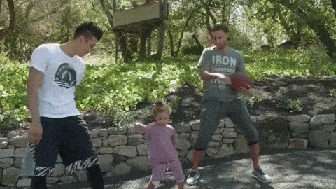 Riley can hang with other NBA players — and totally upstage their dance moves.