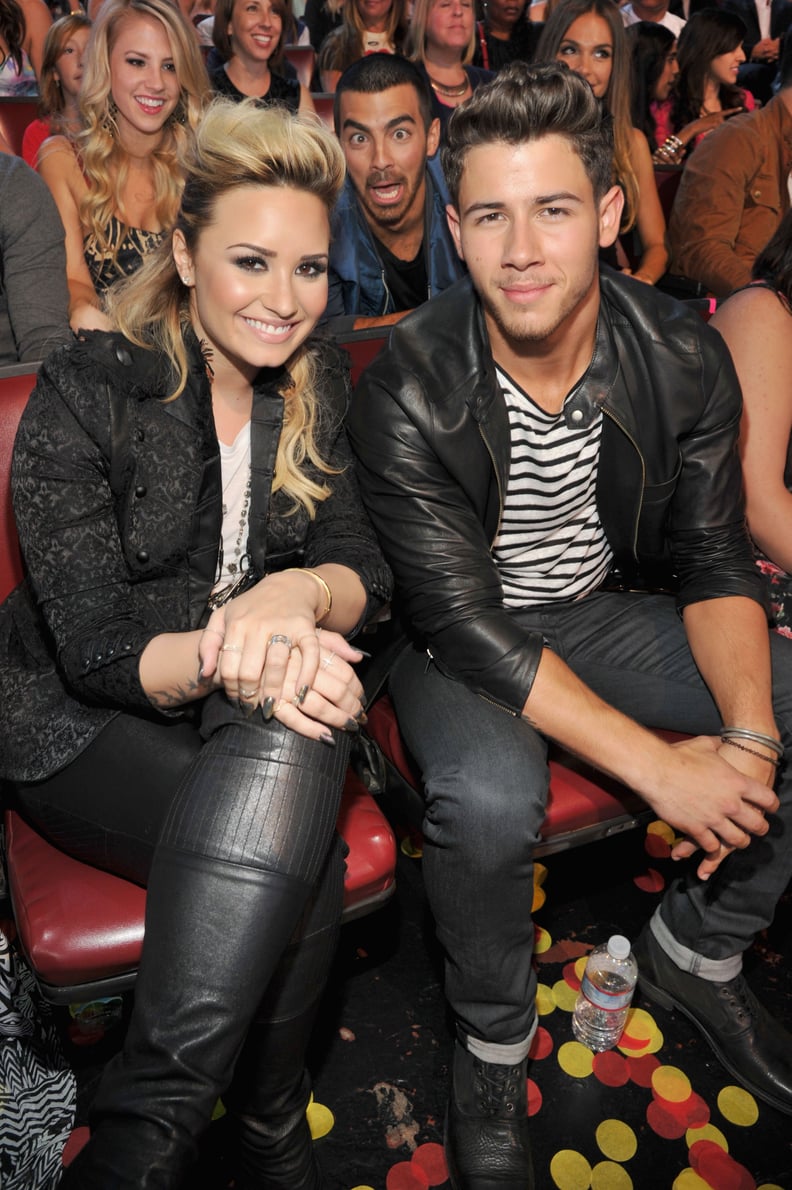 Nick Jonas With Demi Lovato at the Teen Choice Awards in 2013