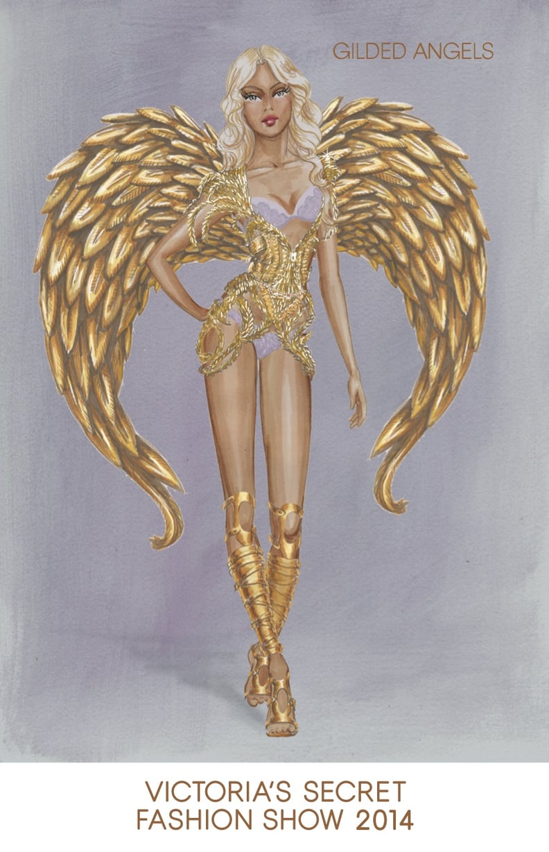 Candice Swanepoel's Gilded Angel Look
