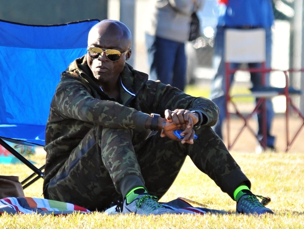 Heidi Klum and Seal Kissing at Kids' Football Game