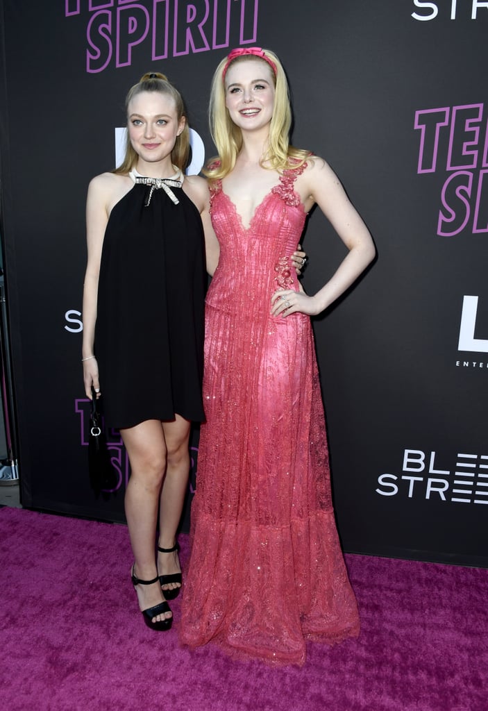 Dakota and Elle Fanning at Teen Spirit Premiere April 2019