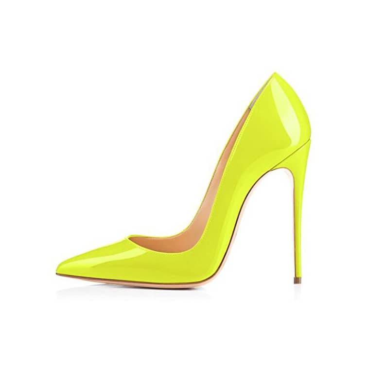 Neon green pointy toe heels new arrivals