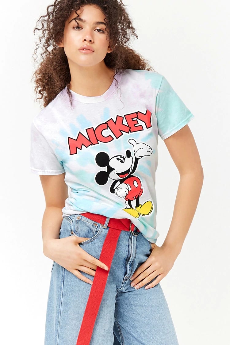 mickey mouse tie dye hoodie forever 21