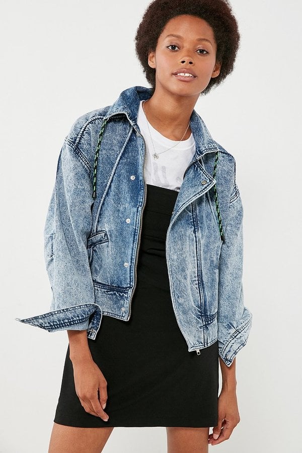 BDG Acid Wash Zip Denim Jacket