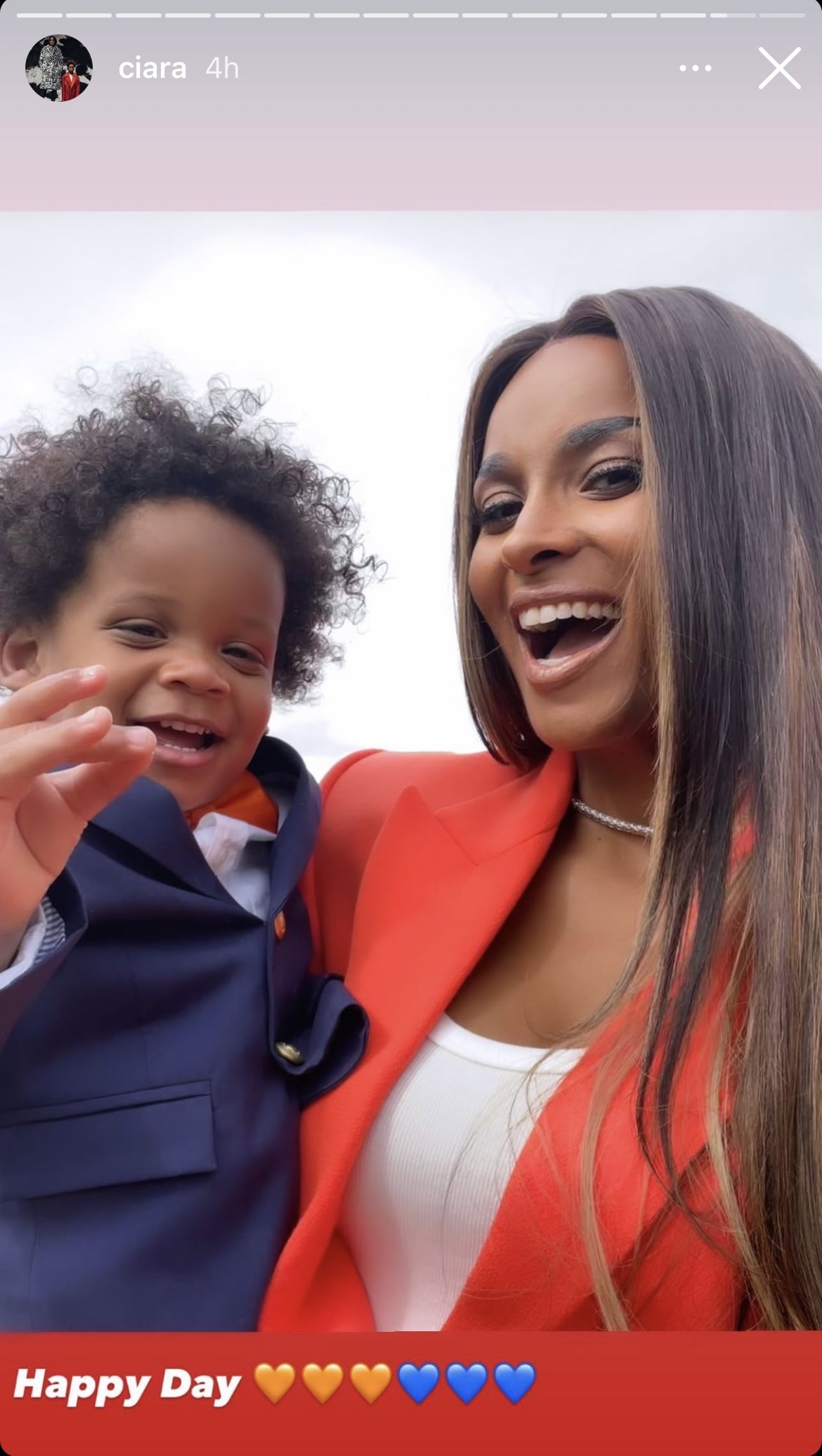 Ciara and Kids Wear Broncos Colors to Support Russell Wilson