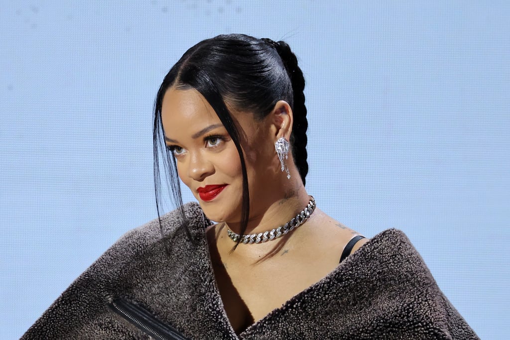 Rihanna Wears Mom Ring to Super Bowl Press Conference