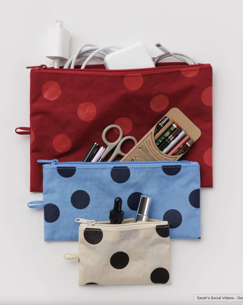 Baggu Flat Pouch Set in Polka Dot Mix ($40)
Ditto my above sentiment, plus polka dots! These pliable pouches are the perfect storage vessels for the smallest treasures in your desk, handbag, suitcase and more.