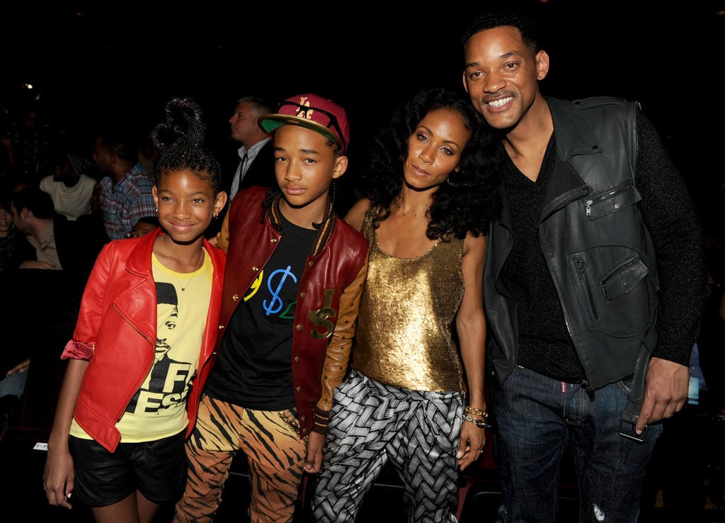 Pictured: Willow, Jaden, Jada, and Will Smith