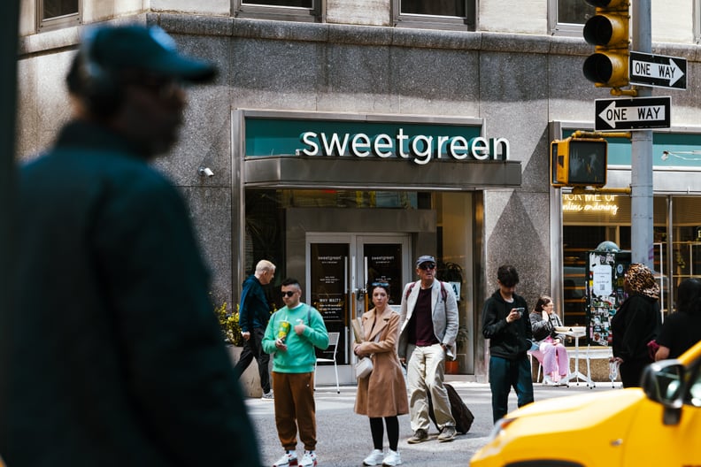 A Sweetgreen restaurant on a busy New York street. Sweetgreen's spicy cashew dressing is easy to recreate at home for anyone who doesn't want to brave the stores.
