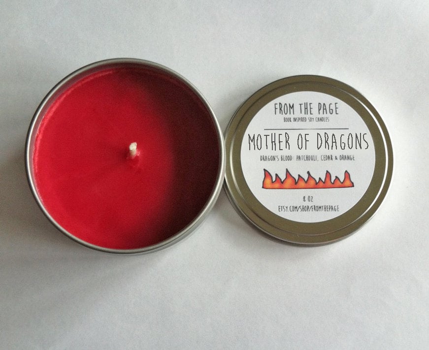 Mother of Dragons candle ($11) with cedarwood, orange, and patchouli notes
