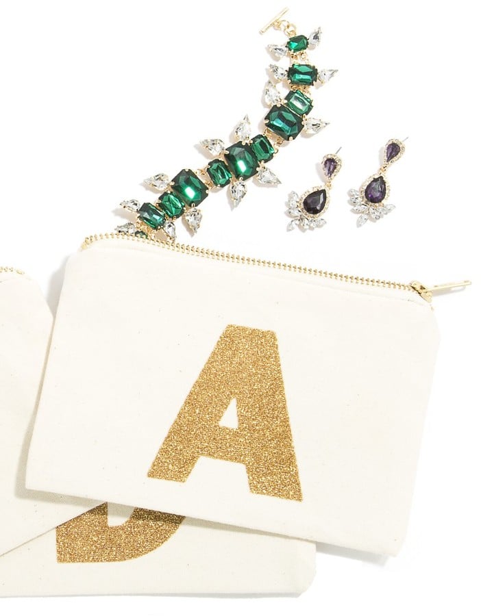 BaubleBar Monogram Pouch