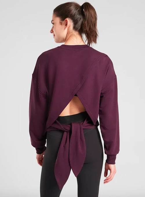 Athleta Yoga Tie Back Sweatshirt