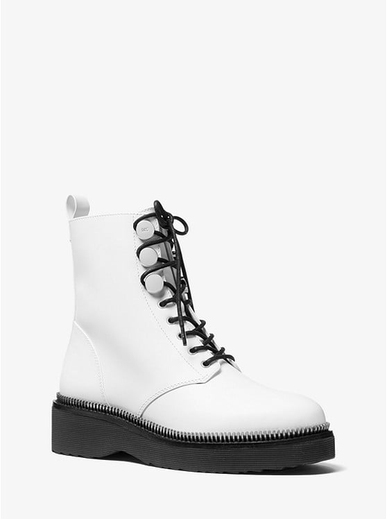 Michael Kors Tavie Leather Combat Boots
