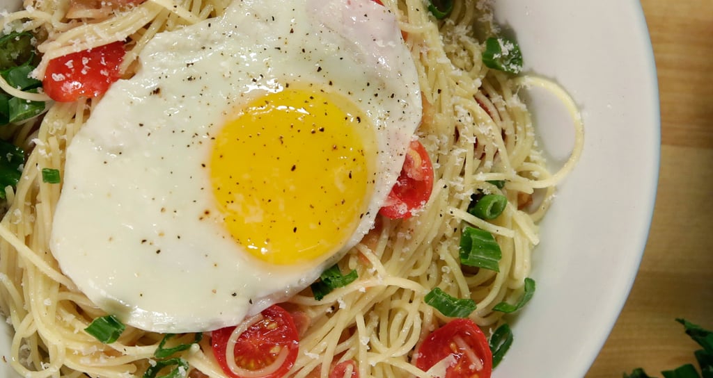 Breakfast Pasta With Tomatoes and Bacon