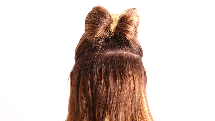 A Holiday Hair Bow in 2 Minutes Flat