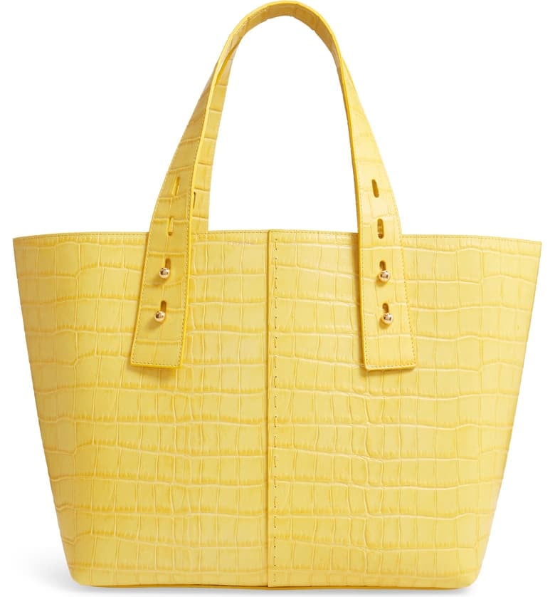 Frame Les Second Medium Embossed Leather Tote