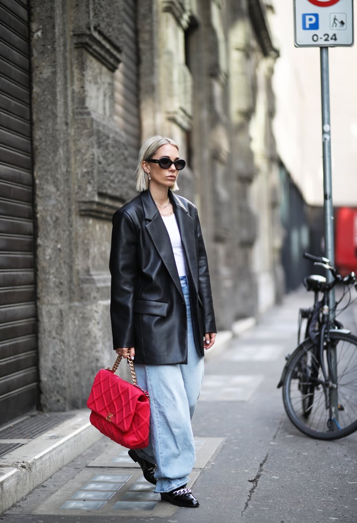 Baggy-Jeans Outfit: With a Structured Blazer