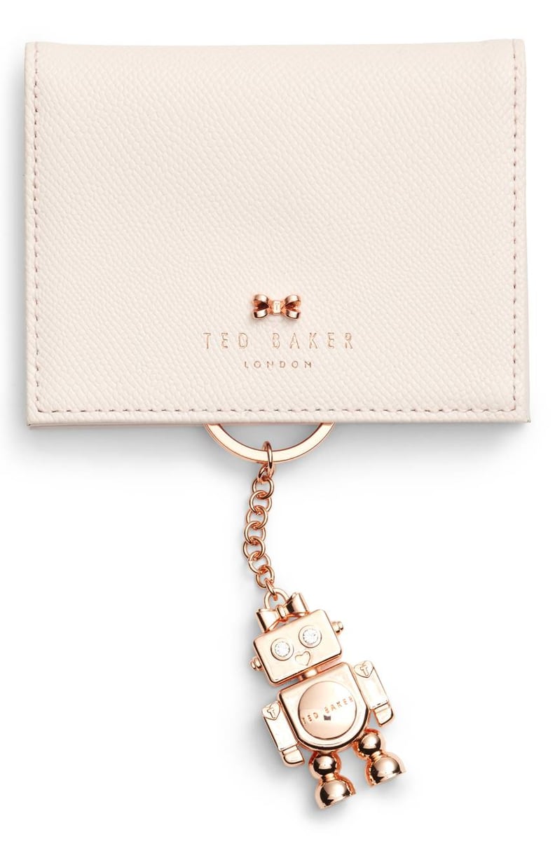 Ted Baker Women's Leather Card Case With Robot Key Chain