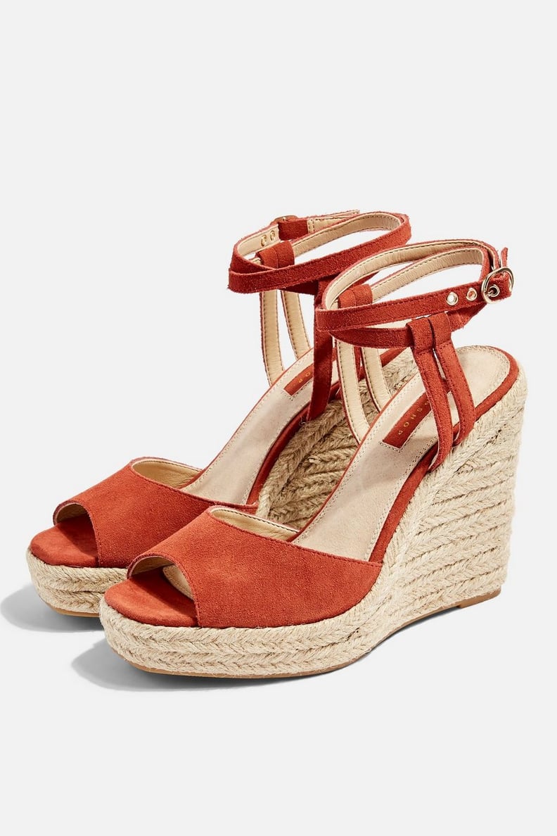 Whitney Rust Espadrille Wedges