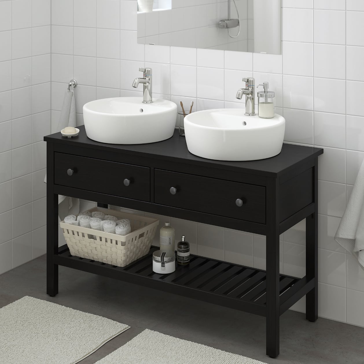 Hemnes Open Sink Cabinet With Drawers Small Bathrooms Meet Big Storage Solutions 60 Ikea Products That Give You All The Space You Need Popsugar Home Photo 26
