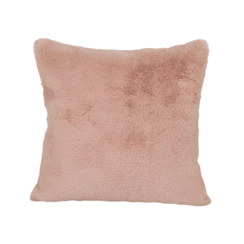 Ash Rose Faux Fur Pillow Cover